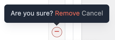 Remove button