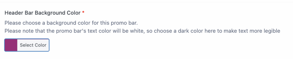 Promo Bar Color Selector Closed