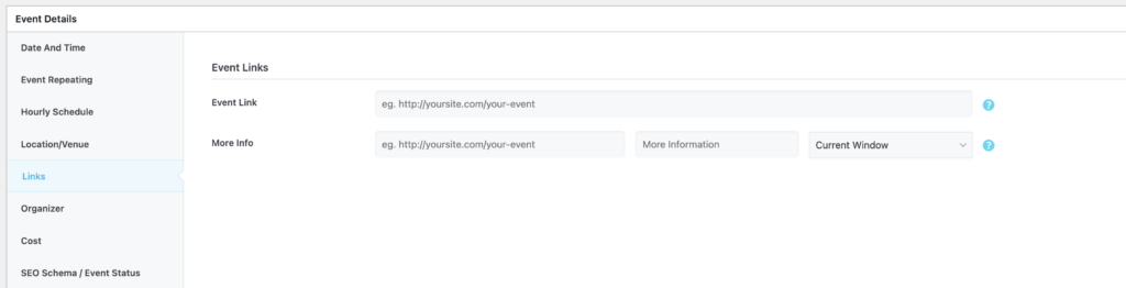 ME Calendar Links