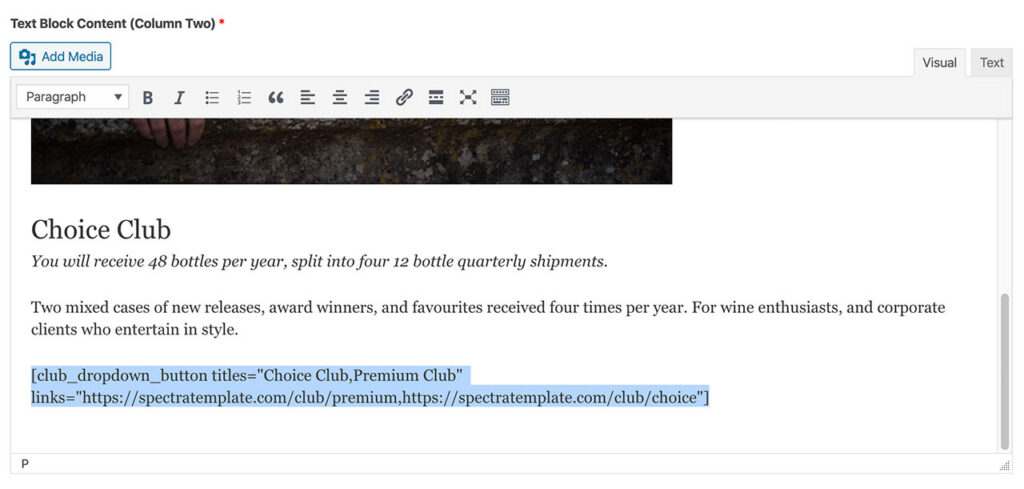 Wp Admin Club Select