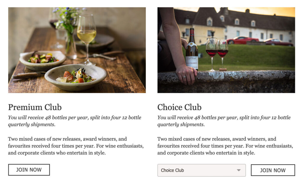Website Club Display