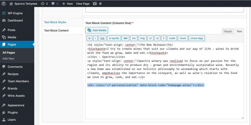 Personalization Blocks wordpress